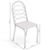 Cadeiras Kit 4 Cadeiras Holanda Nickel Branco - Kappesberg