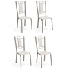 Cadeiras Kit 4 Cadeiras Florença Nickel Branco - Kappesberg