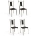 Cadeiras Kit 4 Cadeiras Florença Nickel Preto - Kappesberg