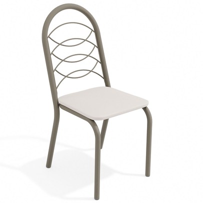 Cadeiras Kit 2 Cadeiras Holanda Nickel Branco - Kappesberg