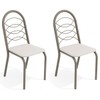 Cadeiras Kit 2 Cadeiras Holanda Nickel Branco - Kappesberg