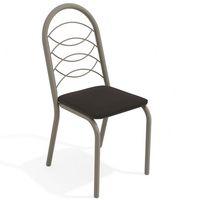 Cadeiras Kit 2 Cadeiras Holanda Nickel Preto - Kappesberg