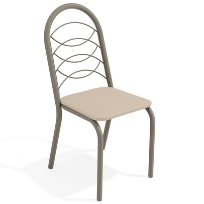 Cadeiras Kit 2 Cadeiras Holanda Nickel Nude - Kappesberg