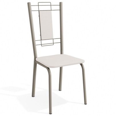 Cadeiras Kit 2 Cadeiras Florença Nickel Branco - Kappesberg