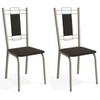 Cadeiras Kit 2 Cadeiras Florença Nickel Preto - Kappesberg