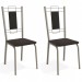 Cadeiras Kit 2 Cadeiras Florença Nickel Preto - Kappesberg