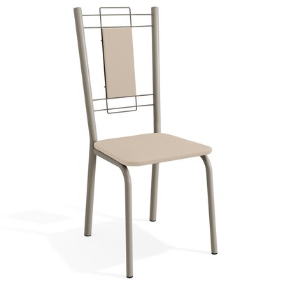 Cadeiras Kit 2 Cadeiras Florença Nickel Nude - Kappesberg