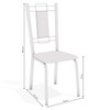Cadeiras Kit 2 Cadeiras Florença Cromada Branco - Kappesberg