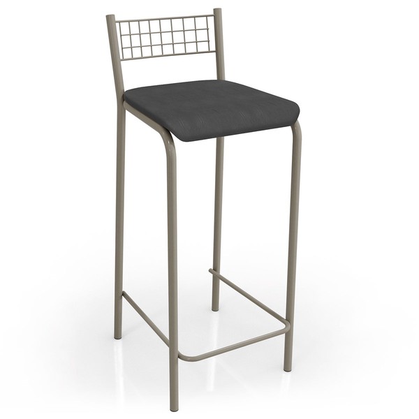 Banqueta Genova Nickel Preto - Kappesberg