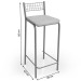 Banquetas Kit 2 Banquetas Genova Nickel Branco - Kappesberg