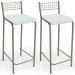 Banquetas Kit 2 Banquetas Genova Nickel Branco - Kappesberg