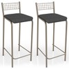 Banquetas Kit 2 Banquetas Genova Nickel Preto - Kappesberg