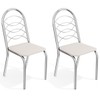 Cadeiras Kit 2 Cadeiras Holanda Cromada Branco - Kappesberg