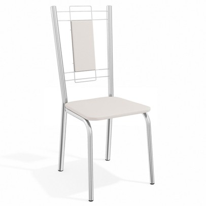 Cadeiras Kit 4 Cadeiras Florença Cromada Branco - Kappesberg