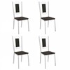 Cadeiras Kit 4 Cadeiras Florença Cromada Preto - Kappesberg