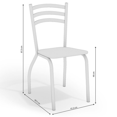 Cadeiras Kit 4 Cadeiras Portugal Cromada Nude - Kappesberg