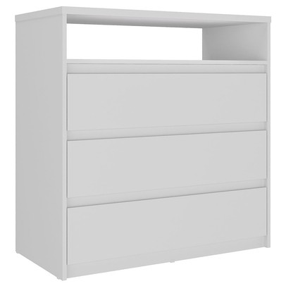 Cômoda Gales 3 Gavetas 100% Mdf Branco - Mambel