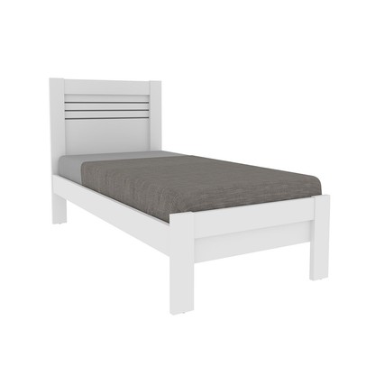 Cama Solteiro Safira Neve- Tcil Móveis