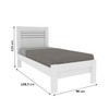 Cama Solteiro Safira Neve- Tcil Móveis