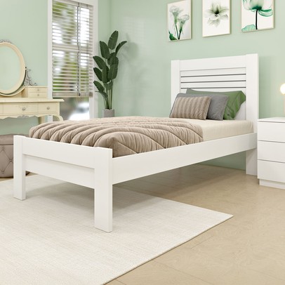 Cama Solteiro Safira Neve- Tcil Móveis