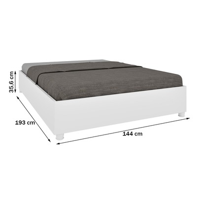 Base de Cama Box Casal Mônaco Neve - Tcil Móveis