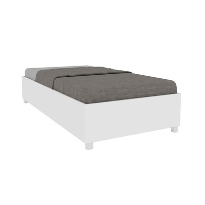 Cama Box Solteiro Mônaco Neve - Tcil Móveis