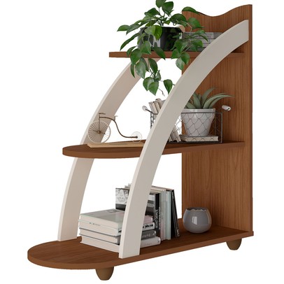 Mesa de Canto Andes Cedro/Off White - Artely Móveis