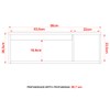 Armário de Banheiro 1 Porta Mármore Branco Bn3601 - Tecno Mobili