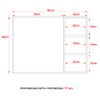 Armário de Banheiro 1 Porta 3 Prateleiras Amêndoa Bn3602 - Tecno Mobili
