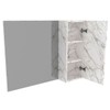 Armário de Banheiro 1 Porta 2 Prateleiras com Espelho Mármore Branco Bn3602 - Tecno Mobili