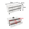 Armário de Banheiro 2 Gavetas Mármore Branco Bn3603 - Tecno Mobili