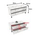 Armário de Banheiro 2 Gavetas Mármore Branco Bn3603 - Tecno Mobili