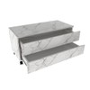 Armário de Banheiro 2 Gavetas Mármore Branco Bn3603 - Tecno Mobili