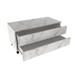 Armário de Banheiro 2 Gavetas Mármore Branco Bn3603 - Tecno Mobili