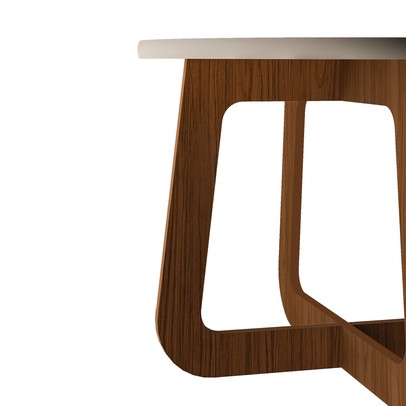 Mesa de Centro Jasmin 100% Mdf Off White/Cedro - Artely Móveis