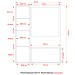 Armário de Banheiro 2 Portas 3 Prateleiras com Espelho Mármore Branco Bn3604 - Tecno Mobili