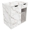 Armário de Banheiro 1 Porta 1 Gaveta Mármore Branco Bn3605 - Tecno Mobili