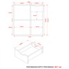 Armário de Banheiro 1 Porta 1 Gaveta Mármore Branco Bn3605 - Tecno Mobili