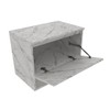 Armário de Banheiro 1 Porta 1 Prateleira Mármore Branco Bn3606 - Tecno Mobili