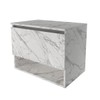 Armário de Banheiro 1 Porta 1 Prateleira Mármore Branco Bn3606 - Tecno Mobili