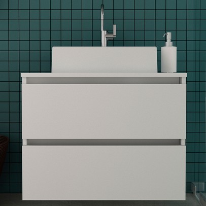 Armário de Banheiro 2 Gavetas Branco Bn3607 - Tecno Mobili