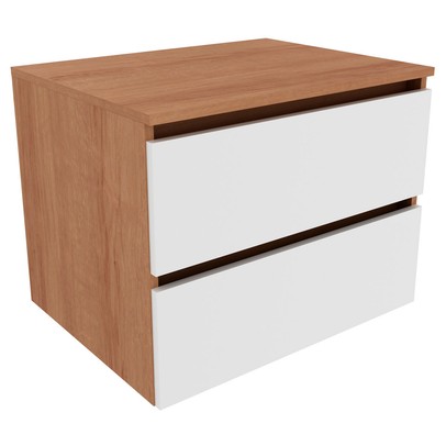 Armário de Banheiro 2 Gavetas Amêndoa/Branco Bn3607 - Tecno Mobili