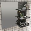 Armário de Banheiro 3 Prateleiras Mármore Lunar Bn3608 - Tecno Mobili