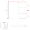 Armário de Banheiro 3 Prateleiras Mármore Lunar Bn3608 - Tecno Mobili