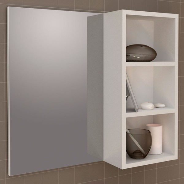 Armário para Banheiro 3 Prateleiras Branco Bn3609 - Tecno Mobili