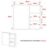 Armário para Banheiro 3 Prateleiras Branco Bn3609 - Tecno Mobili
