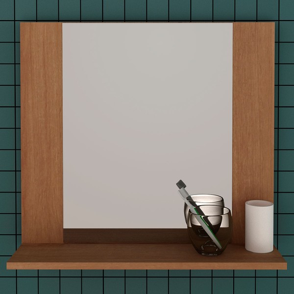 Armário de Banheiro 1 Prateleira Amêndoa Bn3610 - Tecno Mobili