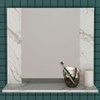 Armário de  Banheiro 1 Prateleira Mármore Branco Bn3610 - Tecno Mobili