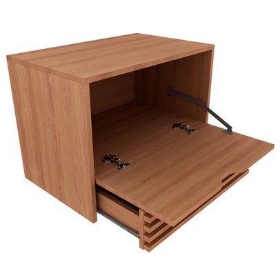 Armário de Banheiro 1 Porta 1 Gaveta Amêndoa Bn3613 - Tecno Mobili