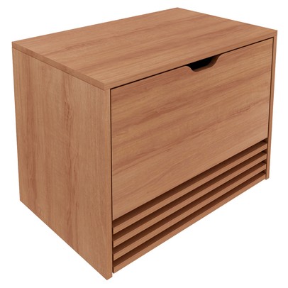 Armário de Banheiro 1 Porta 1 Gaveta Amêndoa Bn3613 - Tecno Mobili